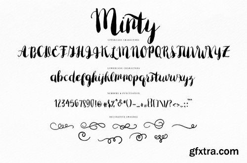 CreativeMarket Brush Font Minty 1231622