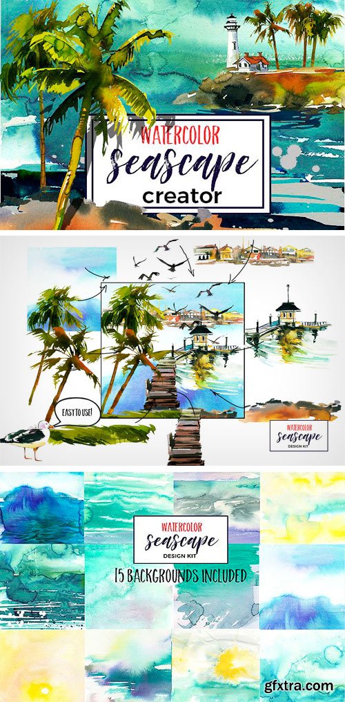 CM 1140993 - Watercolor Seascape Creator Kit