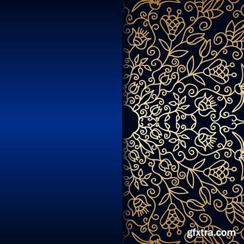 Collection of calligraphic decoration ethnic frame border panel pattern background is cover 25 EPS