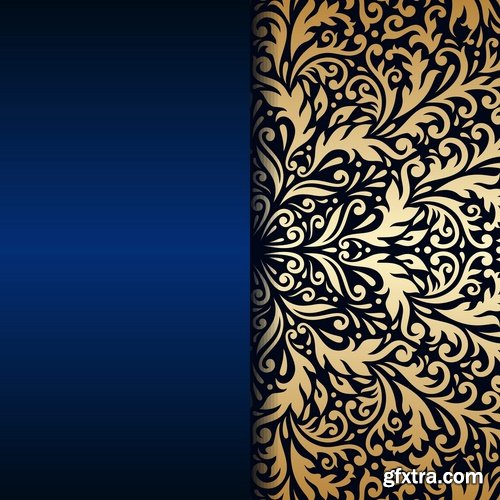 Collection of calligraphic decoration ethnic frame border panel pattern background is cover 25 EPS