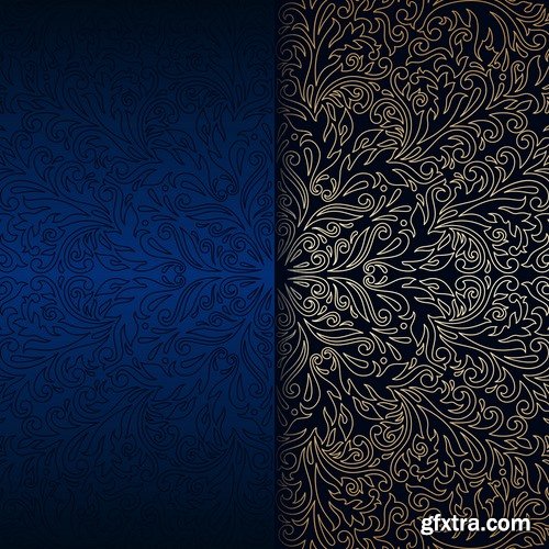 Collection of calligraphic decoration ethnic frame border panel pattern background is cover 25 EPS