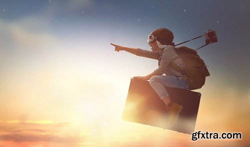 Child flying on balloons - 27 UHQ JPEG