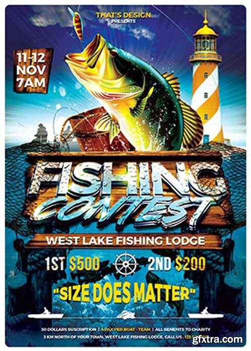 Fishing Contest V15 Flyer Template