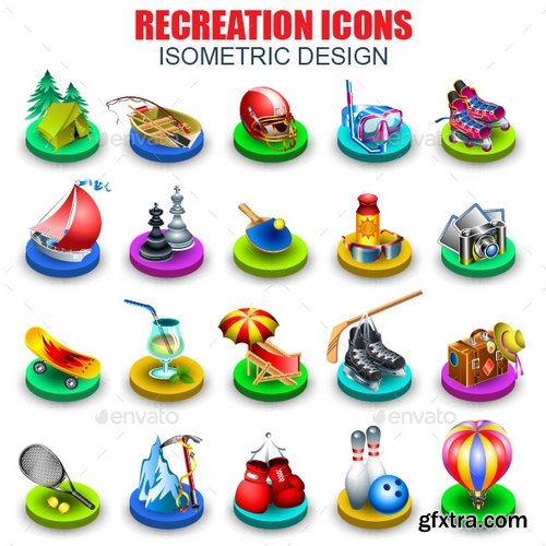 GraphicRiver - Recreation Isometric Icons 19306396