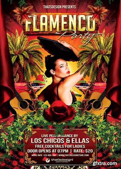 Flamenco Party V8 Flyer Template