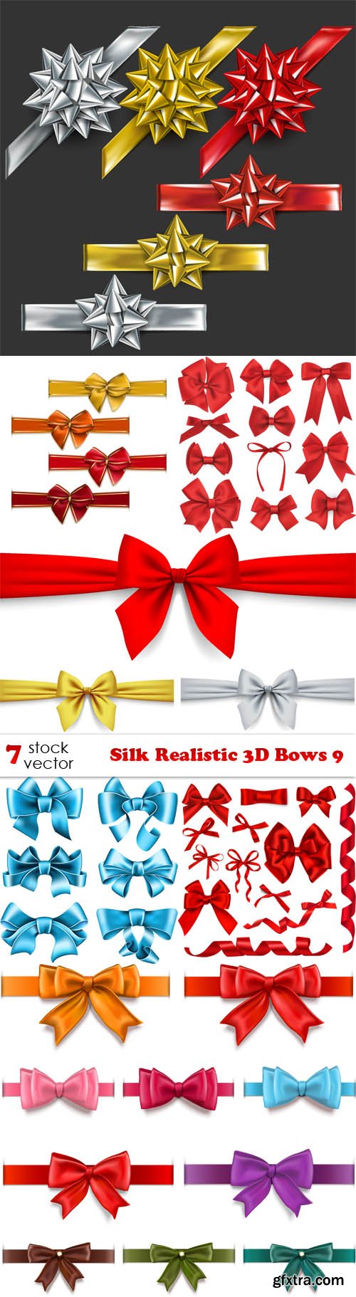 Vectors - Silk Realistic 3D Bows 9