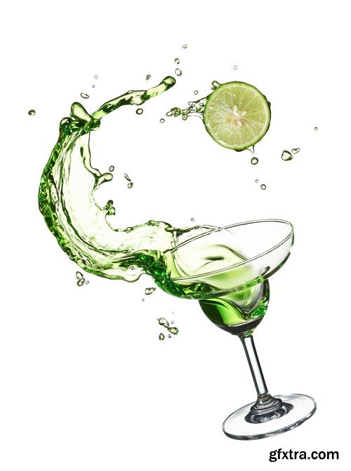 Splash of alcohol in glass - 5 UHQ JPEG