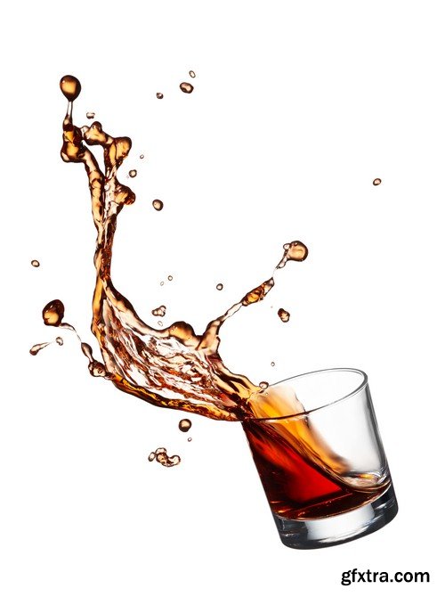 Splash of alcohol in glass - 5 UHQ JPEG