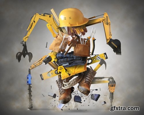 Collection of construction tools construction worker master inventory 25 HQ Jpeg