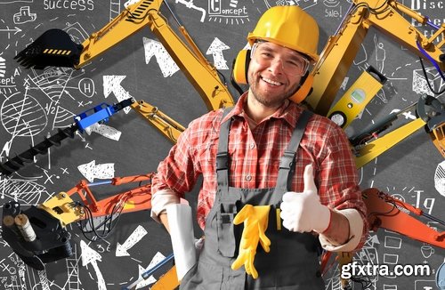 Collection of construction tools construction worker master inventory 25 HQ Jpeg