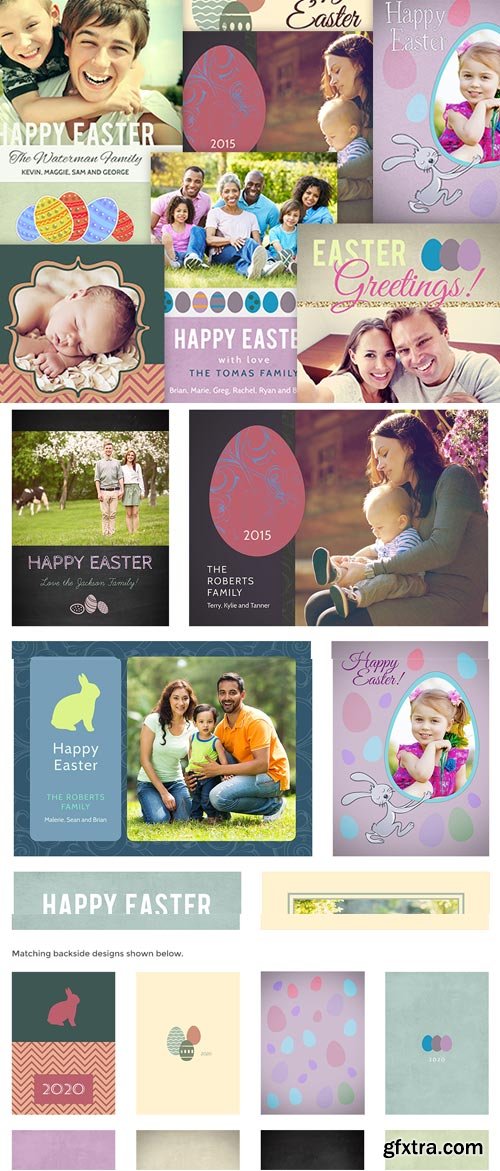 PhotoBacks - Easter Card Template Set 01