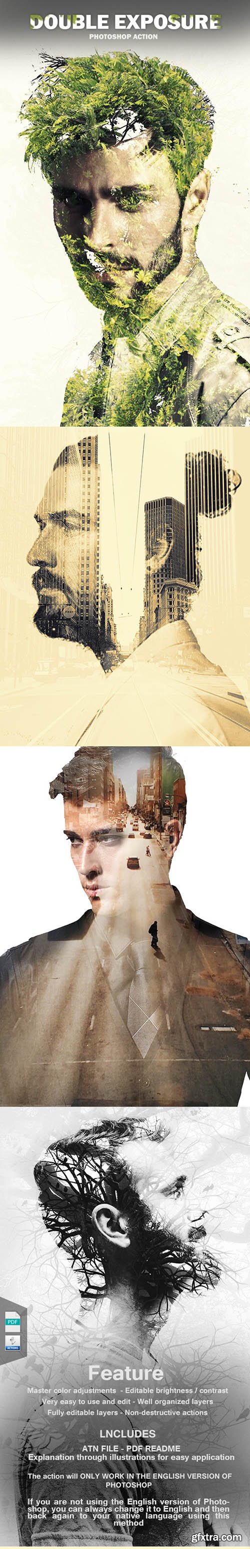 GraphicRiver Double Exposure Photoshop Action 11561345