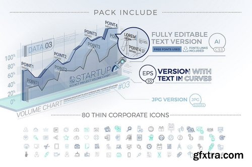 CreativeMarket Blue-Green Infographic Elements 1241446