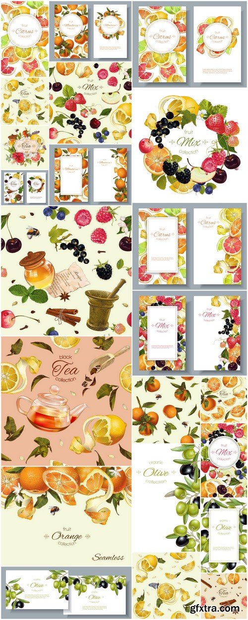 Banners Design for juice, tea, ice cream, jam With place for text 22X EPS