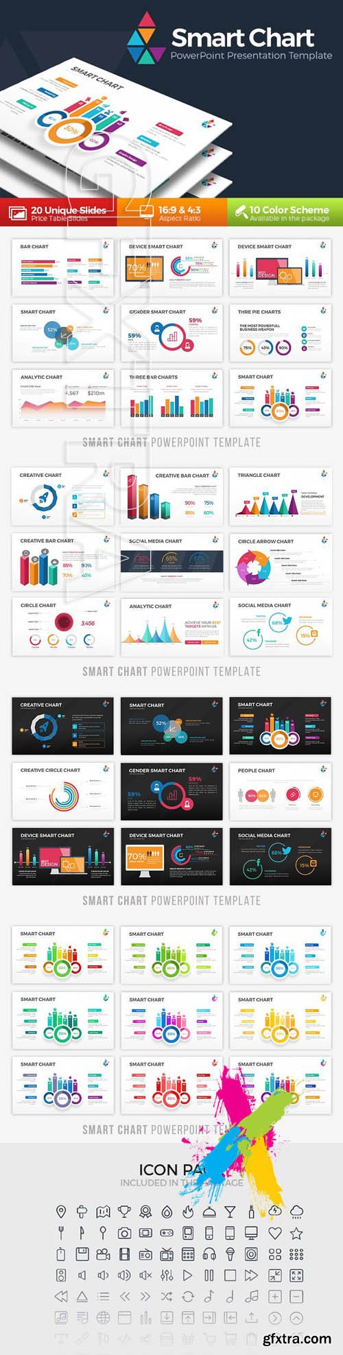 CM - Smart Chart Infographic Powerpoint 1283416