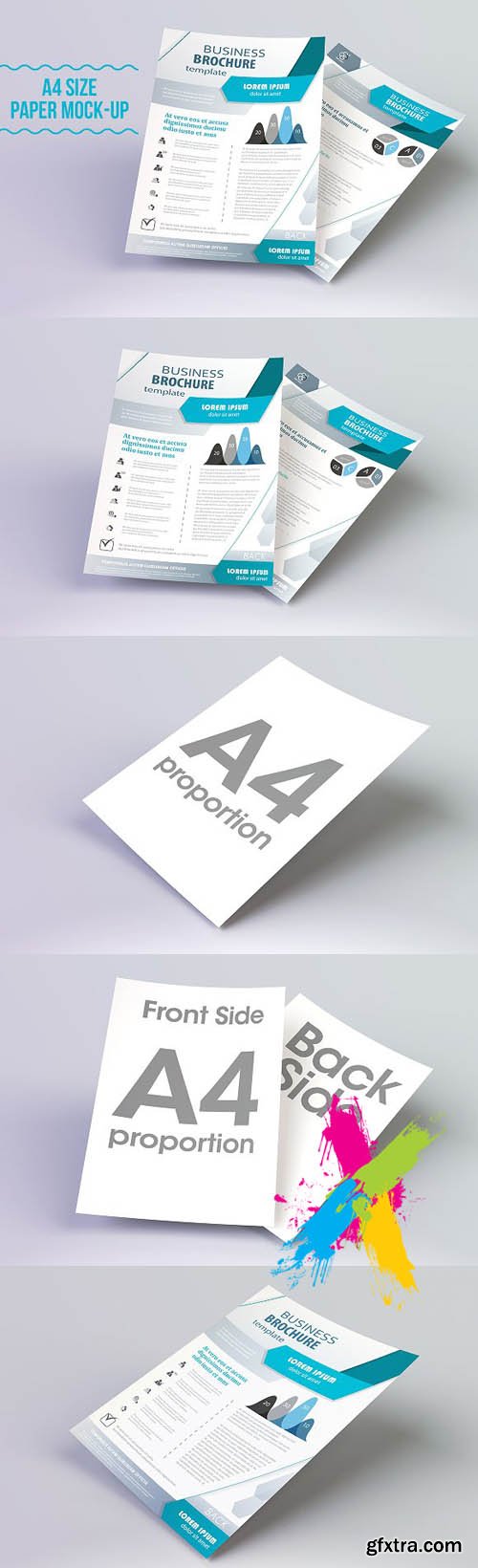 Minimal 2 Versions A4 Paper Mockups 1287704