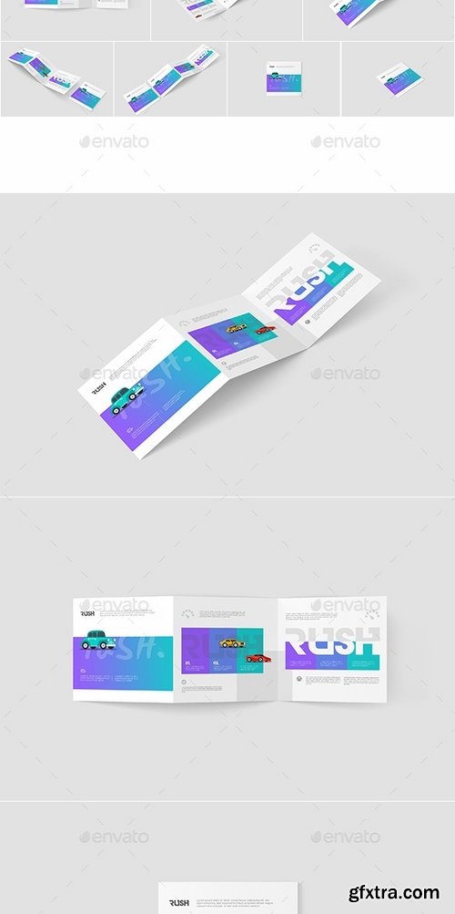 GraphicRiver - Square Trifold Brochure Mockups Z-Fold 15914766