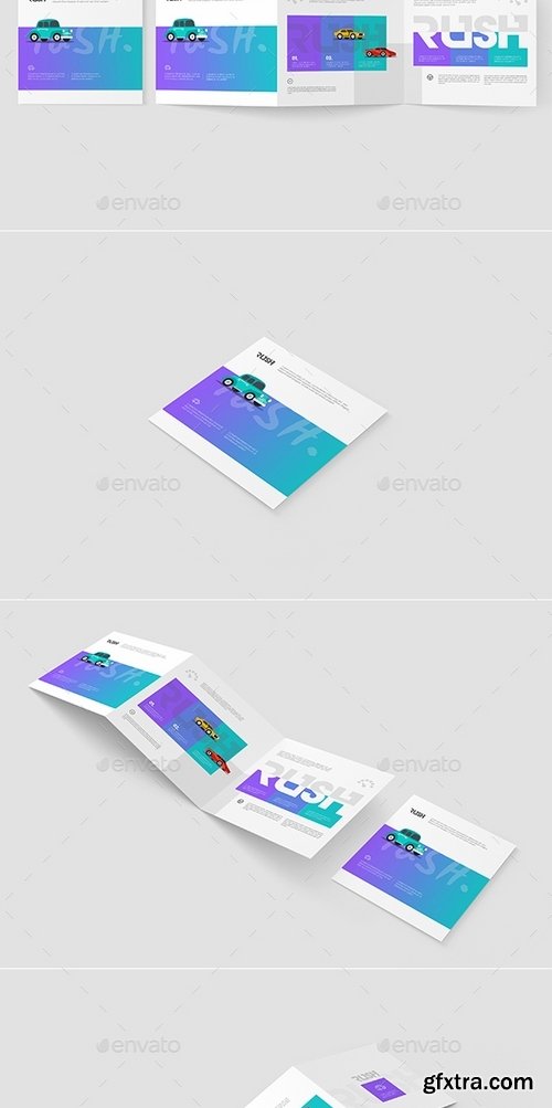 GraphicRiver - Square Trifold Brochure Mockups Z-Fold 15914766