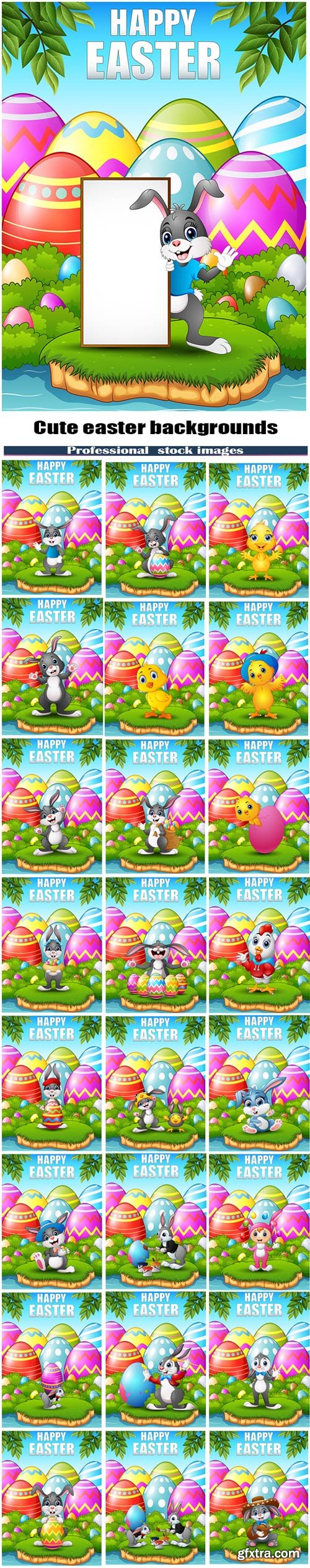 Cute easter backgrounds