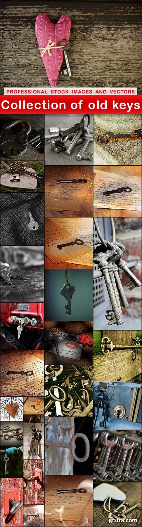 Collection of old keys - 30 UHQ JPEG