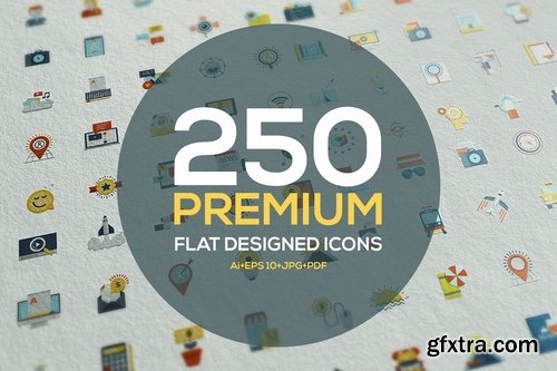 GraphicRiver - Set of modern Color Flat Design icons 15747478