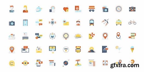 GraphicRiver - Set of modern Color Flat Design icons 15747478