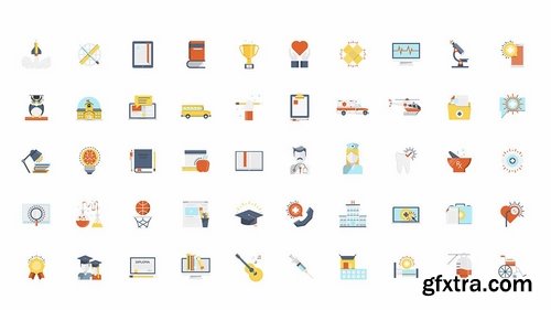 GraphicRiver - Set of modern Color Flat Design icons 15747478