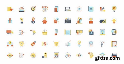 GraphicRiver - Set of modern Color Flat Design icons 15747478