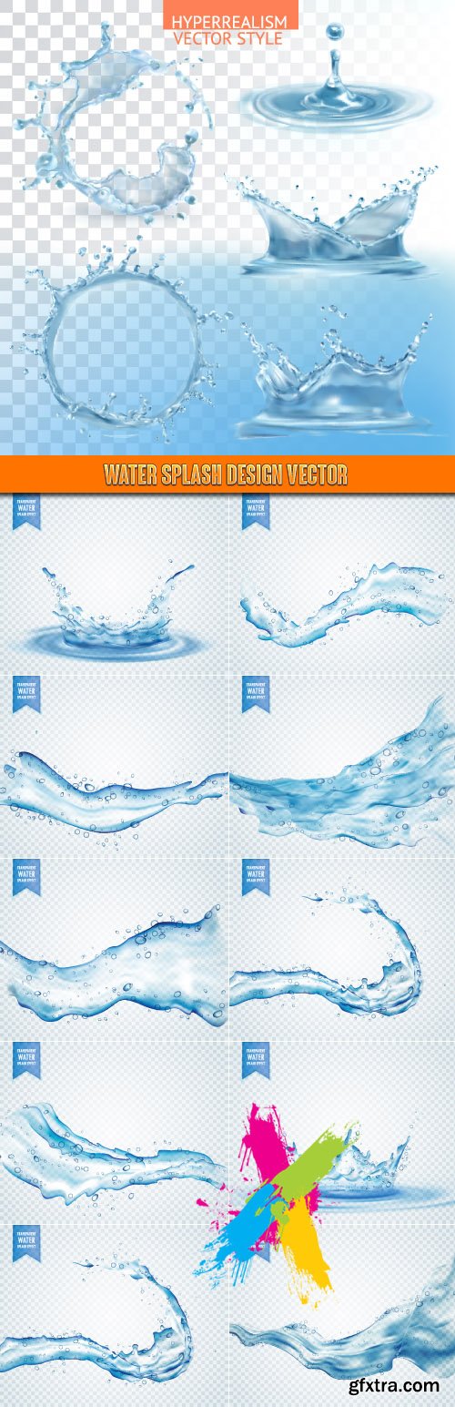 Water splash design vector