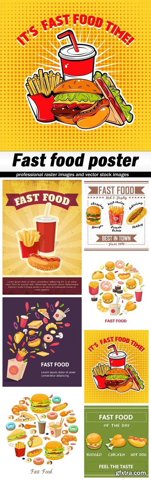 Fast food poster - 7 EPS