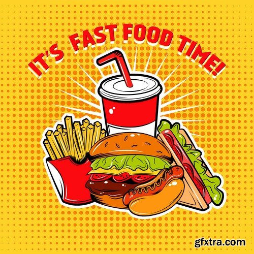 Fast food poster - 7 EPS