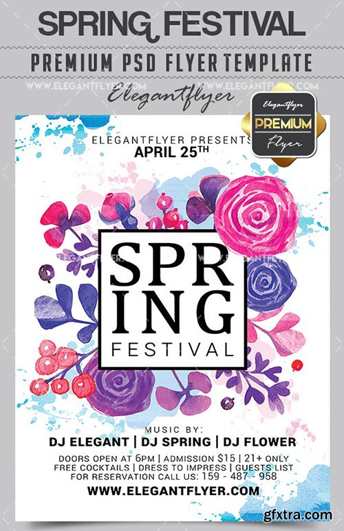 Spring Festival – Flyer PSD Template + Facebook Cover