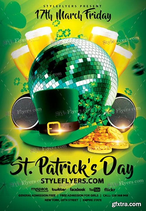 St Patricks Day PSD Flyer Template 4