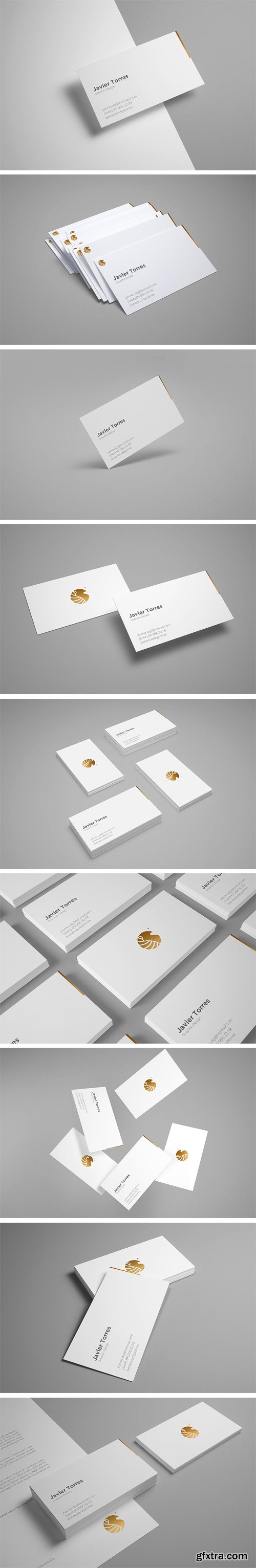 CM 1276774 - 9 Business Cards Mockup Professional