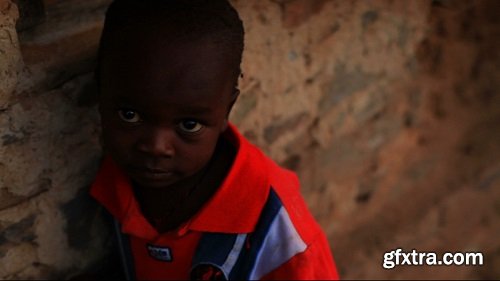 Young child looking into the camera