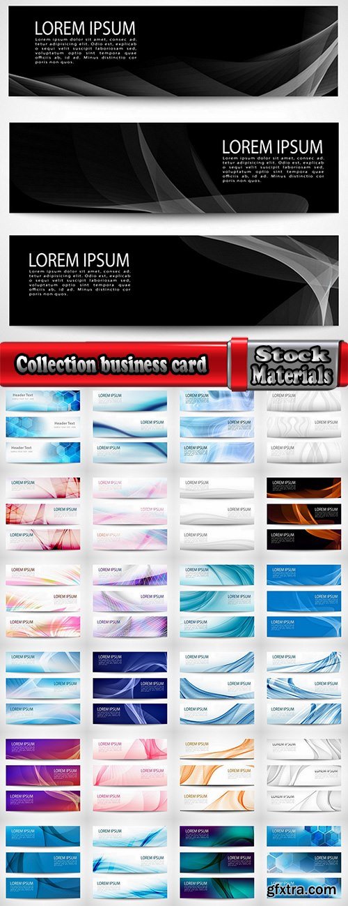 Collection business card flyer banner vector image 15-25 EPS