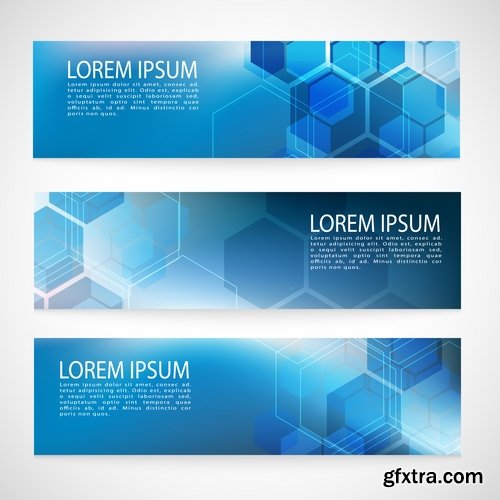 Collection business card flyer banner vector image 15-25 EPS