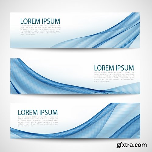 Collection business card flyer banner vector image 15-25 EPS