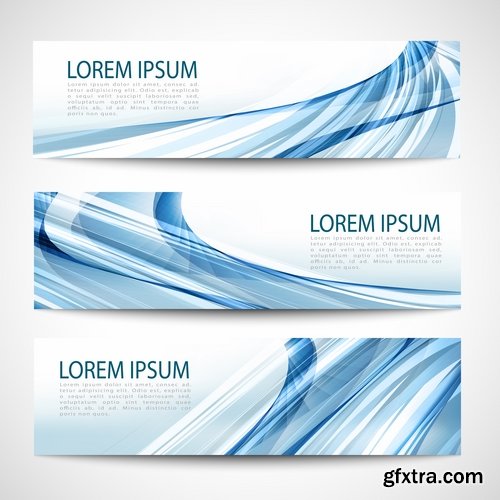 Collection business card flyer banner vector image 15-25 EPS