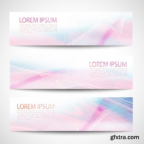 Collection business card flyer banner vector image 15-25 EPS