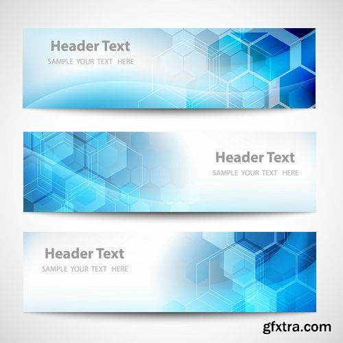 Collection business card flyer banner vector image 15-25 EPS