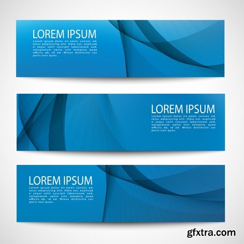 Collection business card flyer banner vector image 15-25 EPS