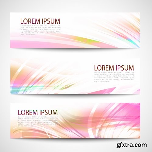 Collection business card flyer banner vector image 15-25 EPS