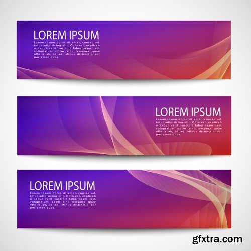 Collection business card flyer banner vector image 15-25 EPS