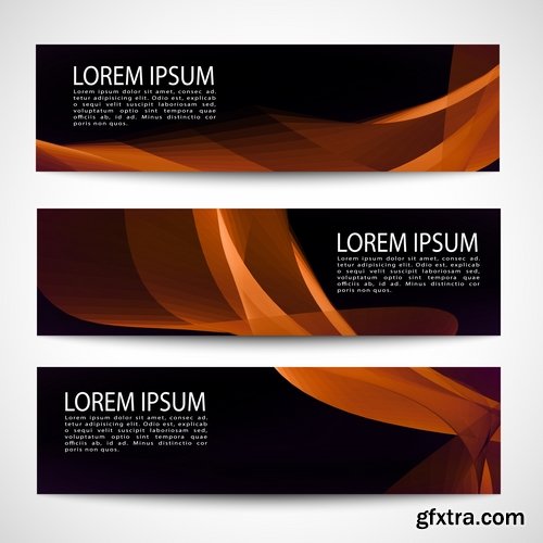 Collection business card flyer banner vector image 15-25 EPS