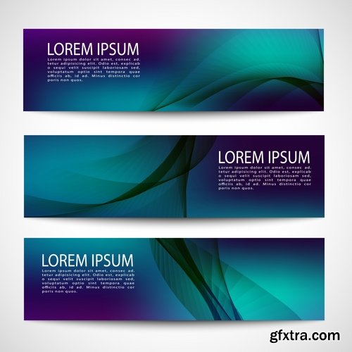 Collection business card flyer banner vector image 15-25 EPS