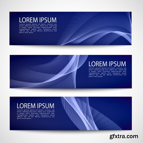 Collection business card flyer banner vector image 15-25 EPS