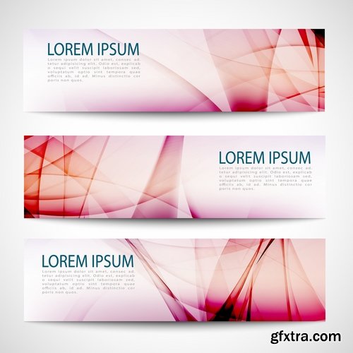 Collection business card flyer banner vector image 15-25 EPS