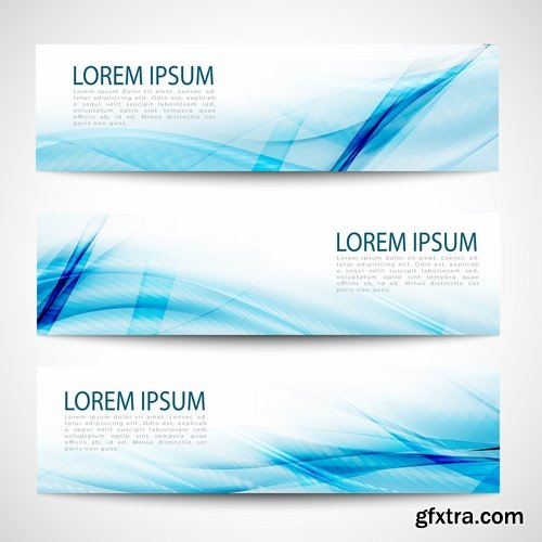 Collection business card flyer banner vector image 15-25 EPS