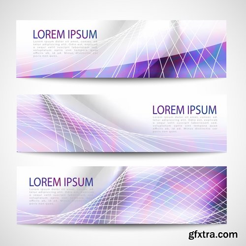 Collection business card flyer banner vector image 15-25 EPS